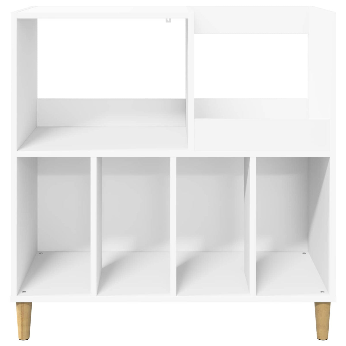 Platenspeler Steun Wit 82 x 39,5 x 82,5 cm Bewerkt hout