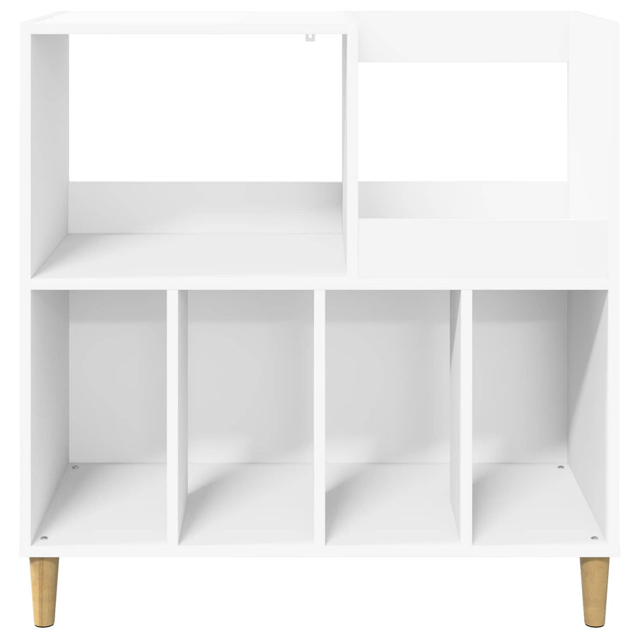 Platenspeler Steun Wit 82 x 39,5 x 82,5 cm Bewerkt hout