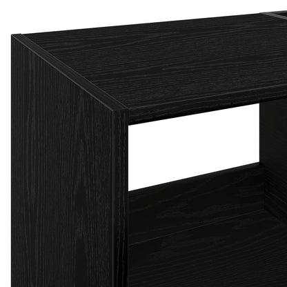 Platenspeler Steun Zwart eiken 82 x 39,5 x 82,5 cm Bewerkt hout