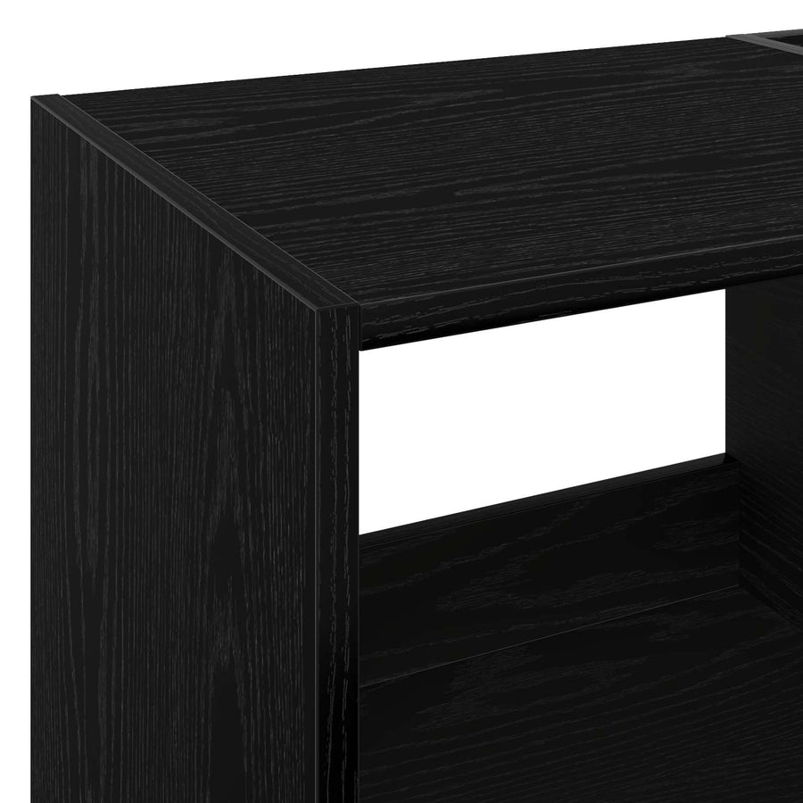 Platenspeler Steun Zwart eiken 82 x 39,5 x 82,5 cm Bewerkt hout