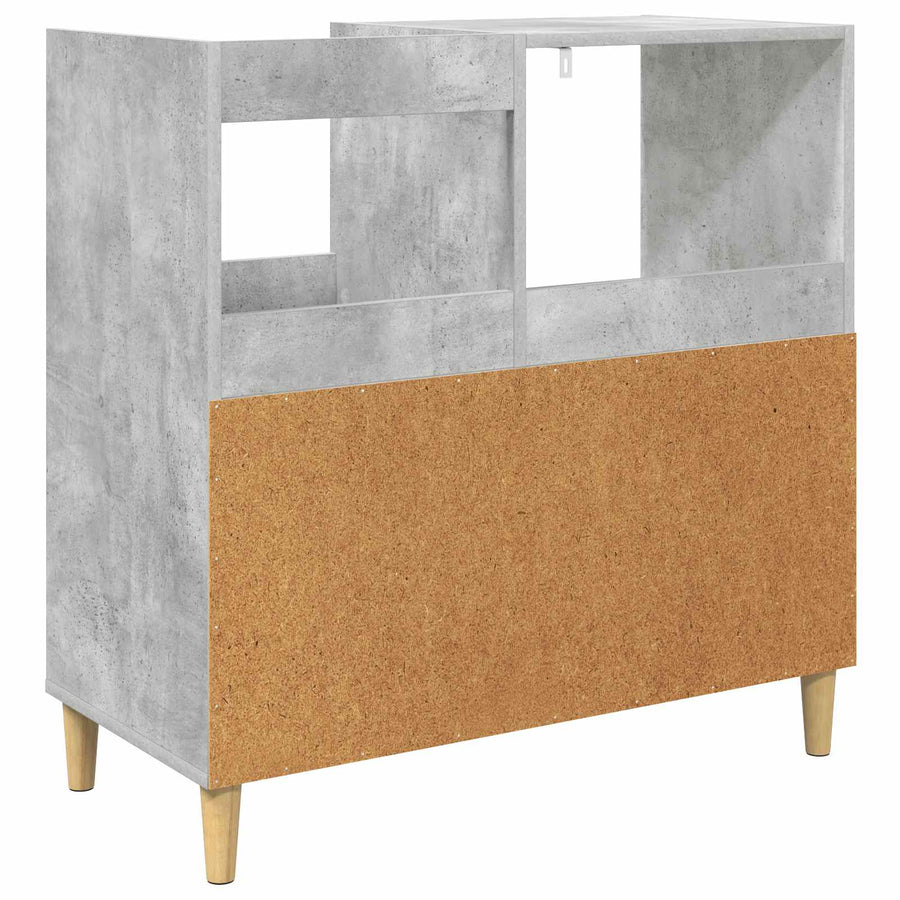 Platenspeler Steun Betongrijs 82 x 39,5 x 82,5 cm Bewerkt hout