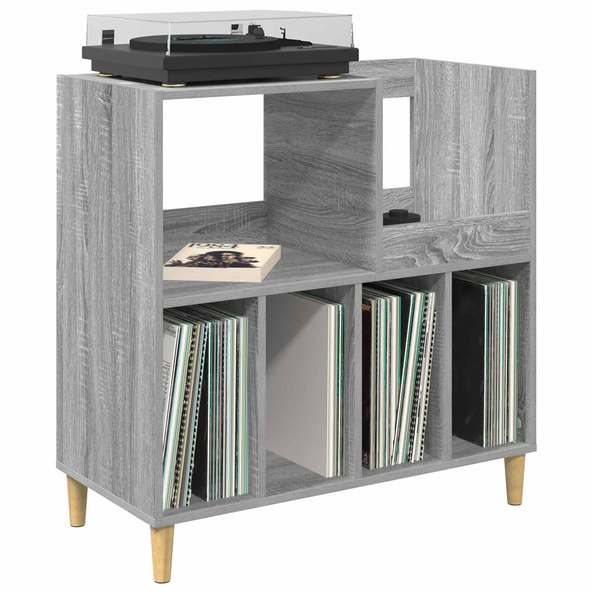 Platenspeler Steun Grijs Sonoma 82 x 39,5 x 82,5 cm