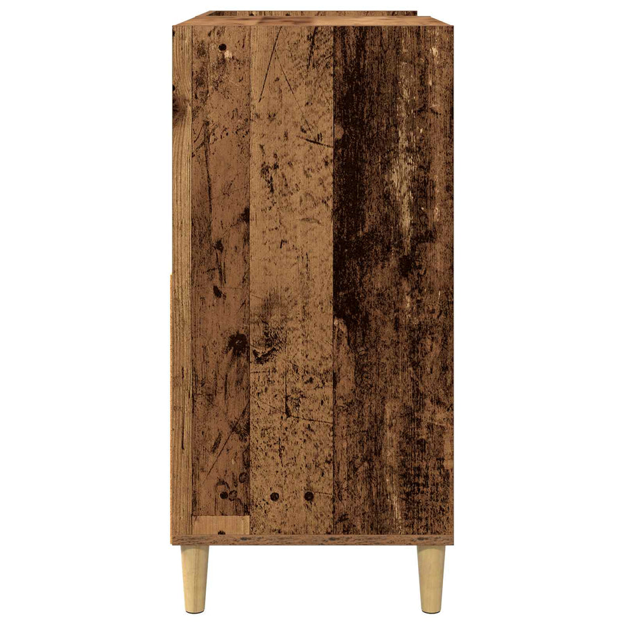 Platenspeler Steun Eikenhout 82 x 39,5 x 82,5 cm Bewerkt hout