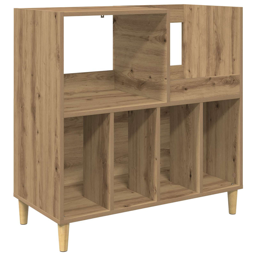 Platenspeler Steun Artisanaal eiken 82 x 39,5 x 82,5 cm