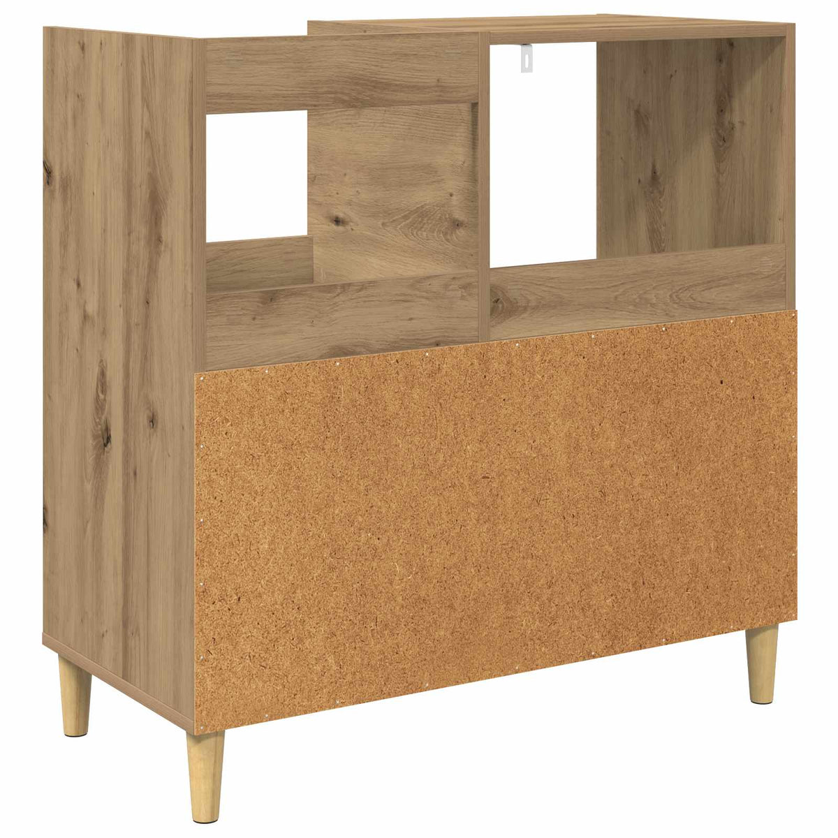 Platenspeler Steun Artisanaal eiken 82 x 39,5 x 82,5 cm