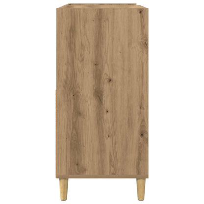 Platenspeler Steun Artisanaal eiken 82 x 39,5 x 82,5 cm