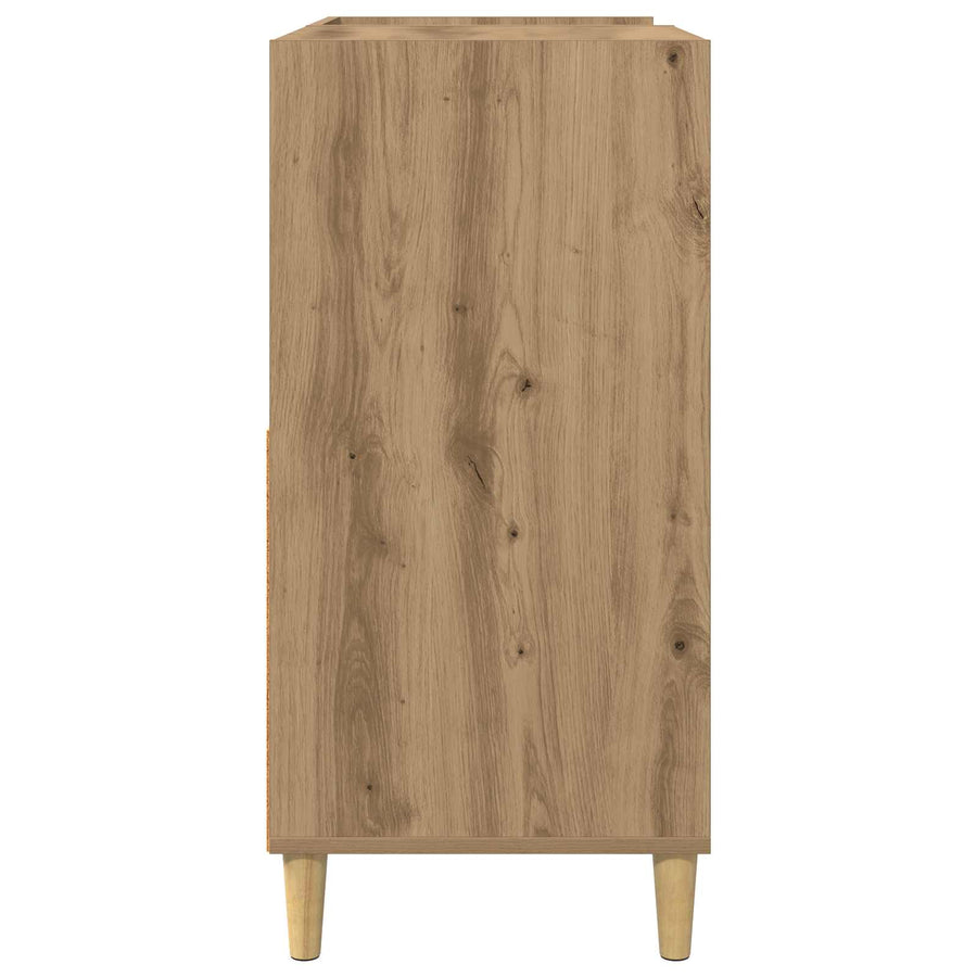 Platenspeler Steun Artisanaal eiken 82 x 39,5 x 82,5 cm