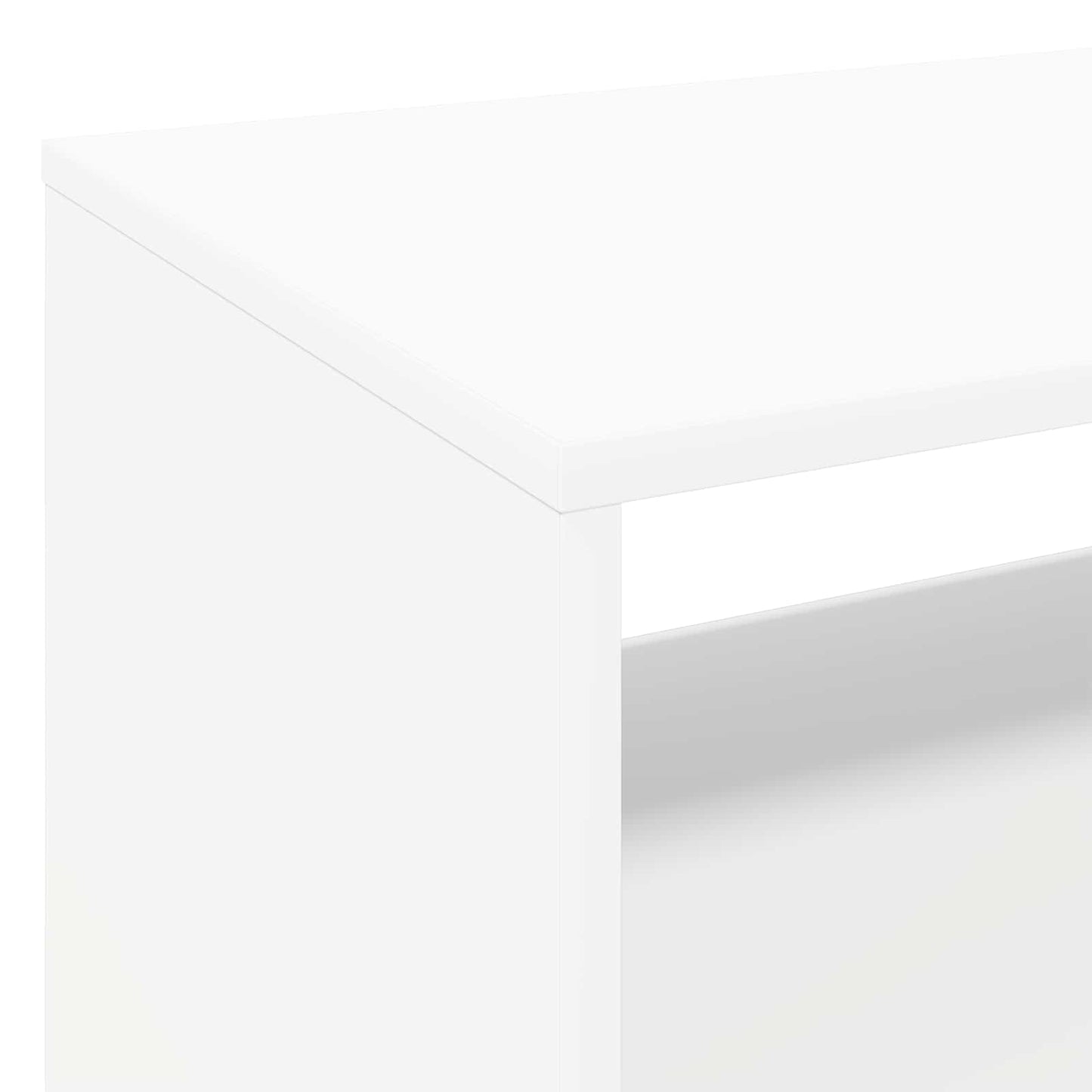 Platenspeler Steun Wit 71 x 39,5 x 83 cm Bewerkt hout