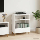 Platenspelerstandaard 71x39,5x83 cm wit bewerkt hout