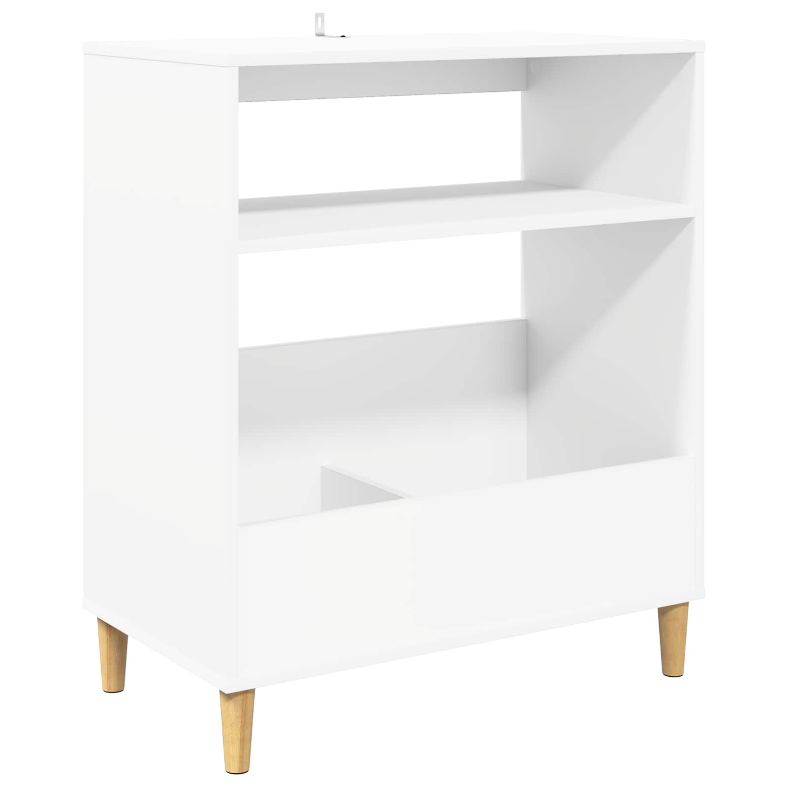 Platenspeler Steun Wit 71 x 39,5 x 83 cm Bewerkt hout