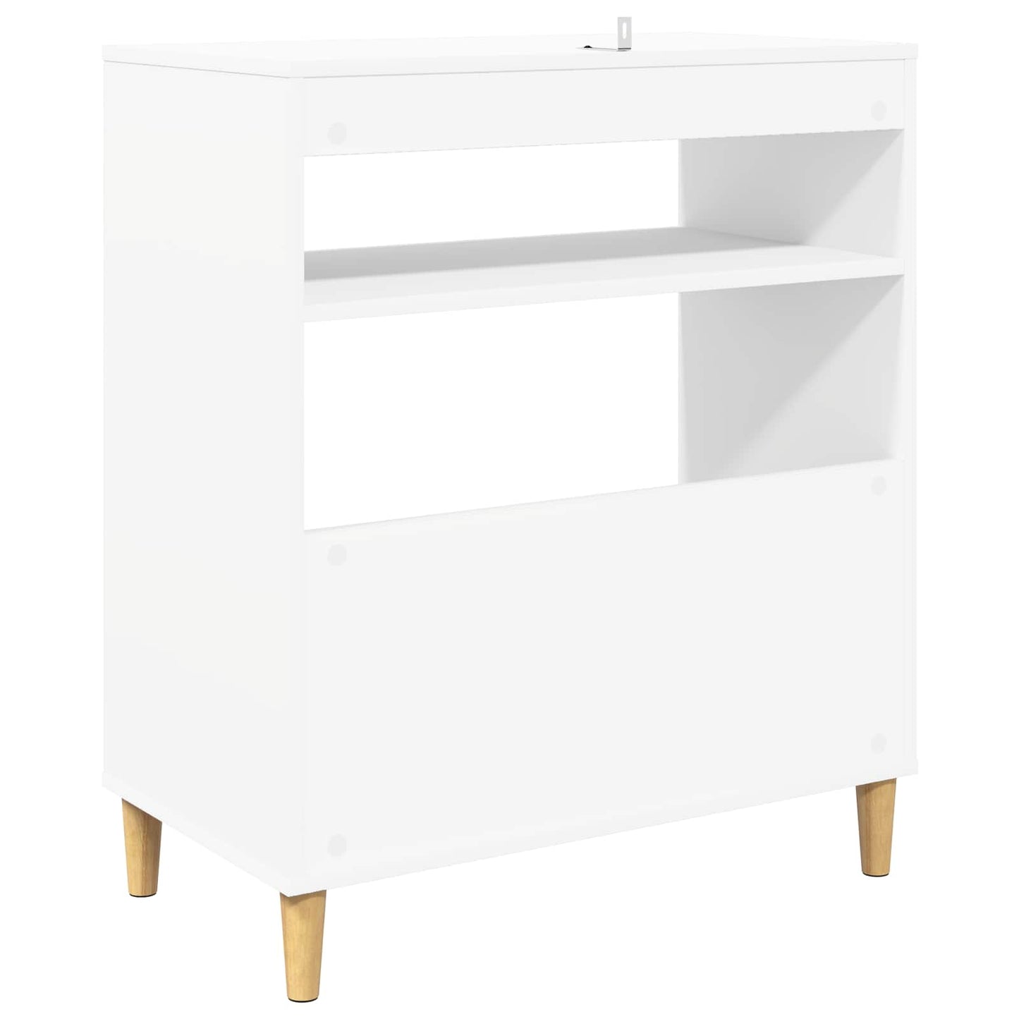 Platenspeler Steun Wit 71 x 39,5 x 83 cm Bewerkt hout