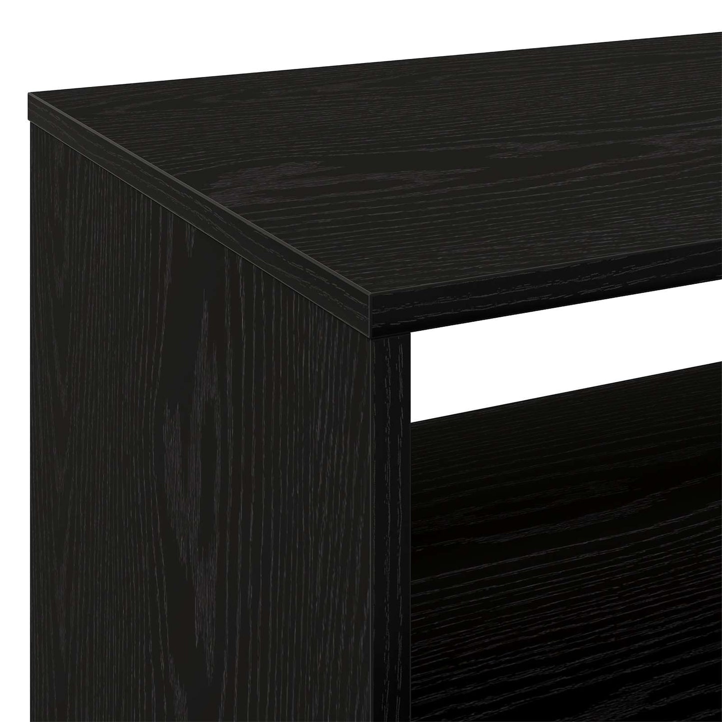 Platenspeler Steun Zwart eiken 71 x 39,5 x 83 cm Bewerkt hout