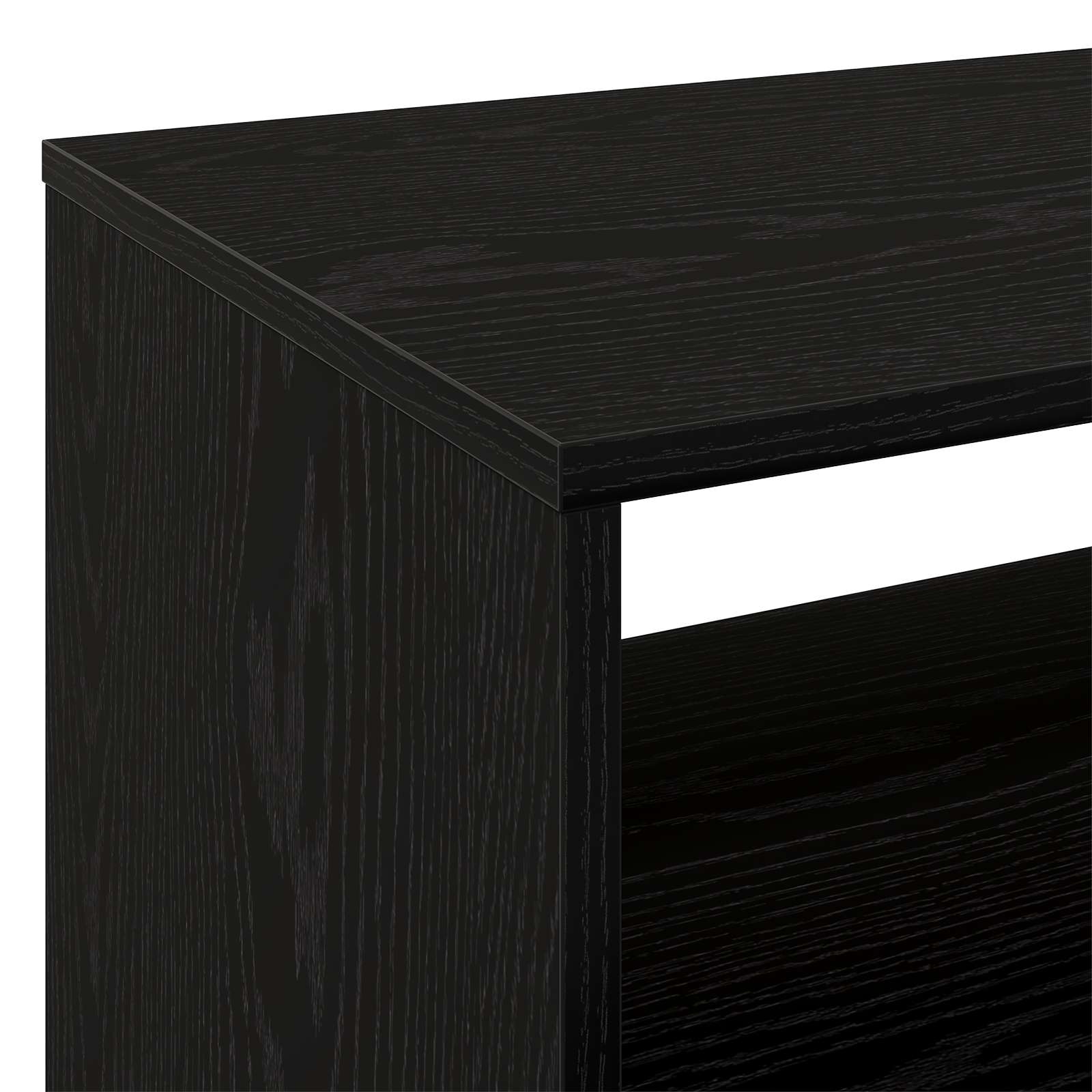 Platenspeler Steun Zwart eiken 71 x 39,5 x 83 cm Bewerkt hout