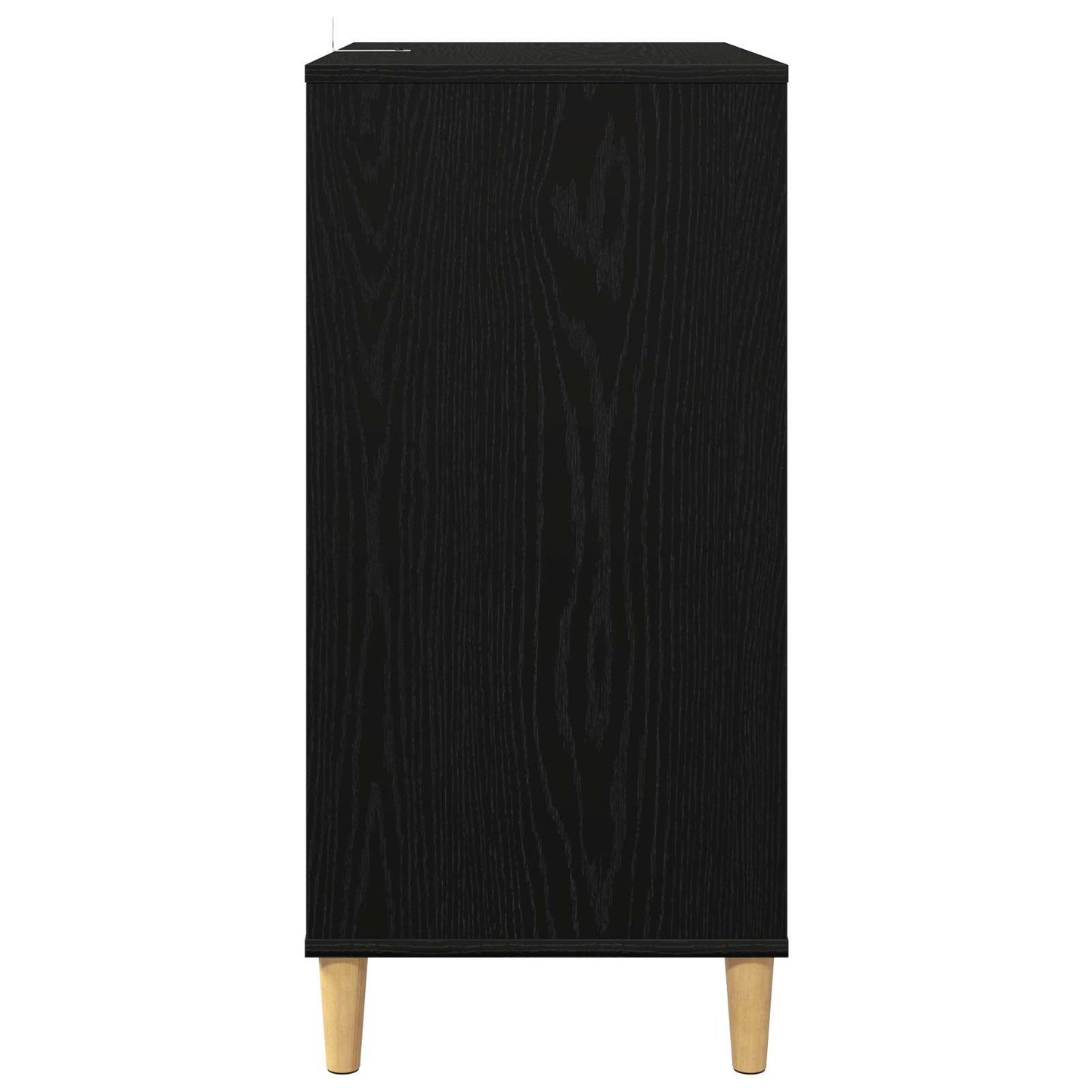 Platenspeler Steun Zwart eiken 71 x 39,5 x 83 cm Bewerkt hout