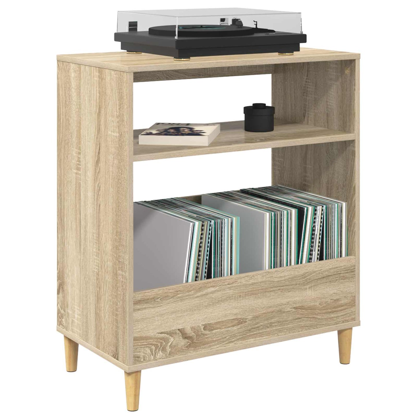 Platenspeler Steun Sonoma Eiken 71 x 39,5 x 83 cm Bewerkt hout