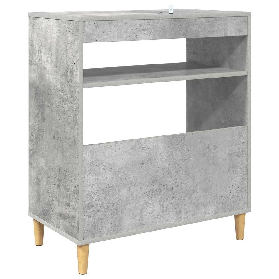 Platenspeler Steun Betongrijs 71 x 39,5 x 83 cm Bewerkt hout