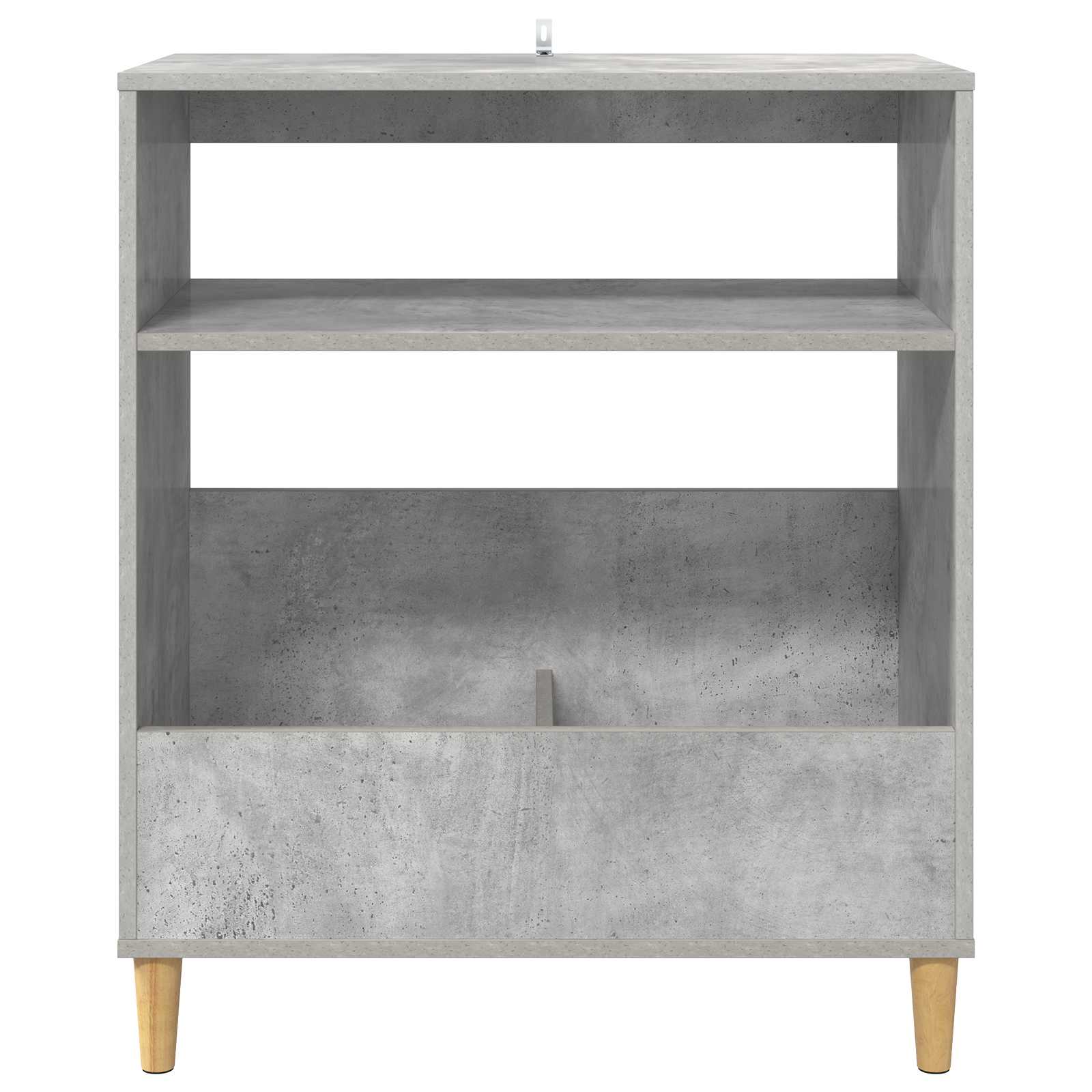 Platenspeler Steun Betongrijs 71 x 39,5 x 83 cm Bewerkt hout