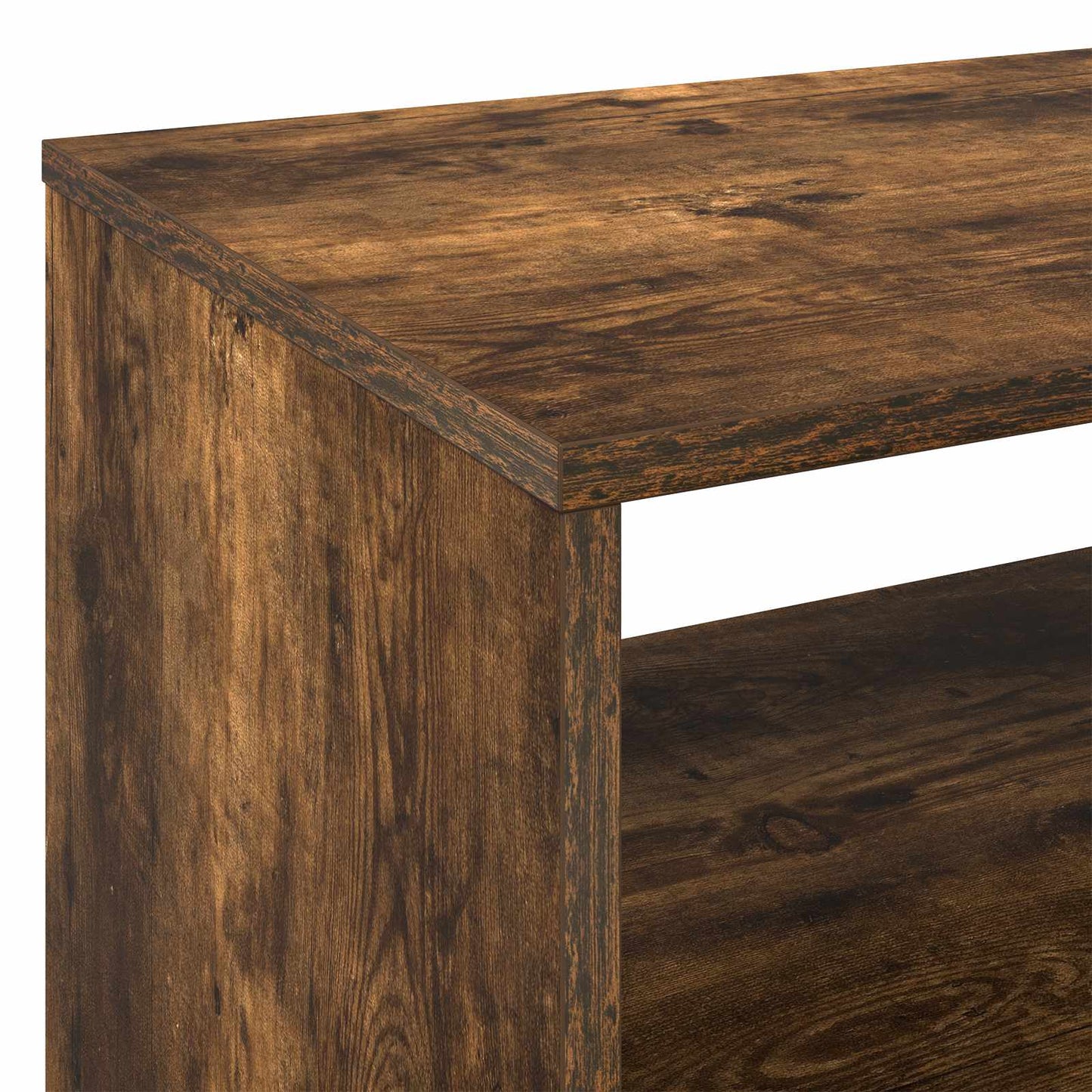 Platenspeler Steun Gerookt eiken 71 x 39,5 x 83 cm Bewerkt hout