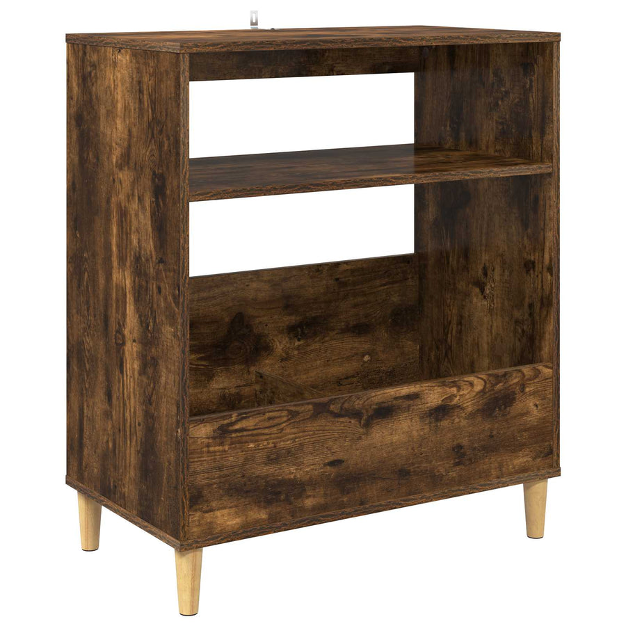Platenspeler Steun Gerookt eiken 71 x 39,5 x 83 cm Bewerkt hout