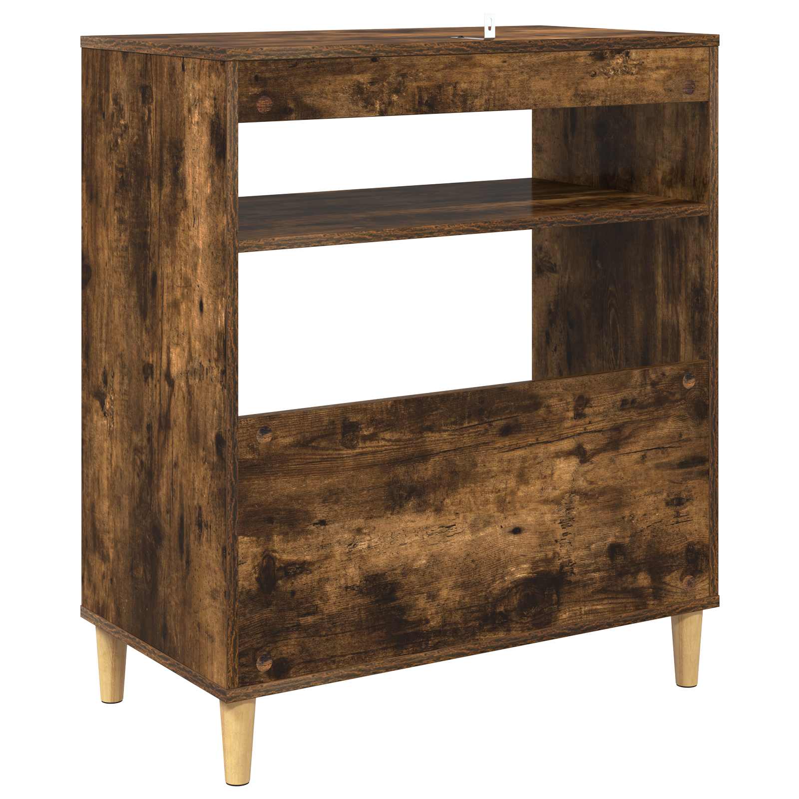 Platenspeler Steun Gerookt eiken 71 x 39,5 x 83 cm Bewerkt hout