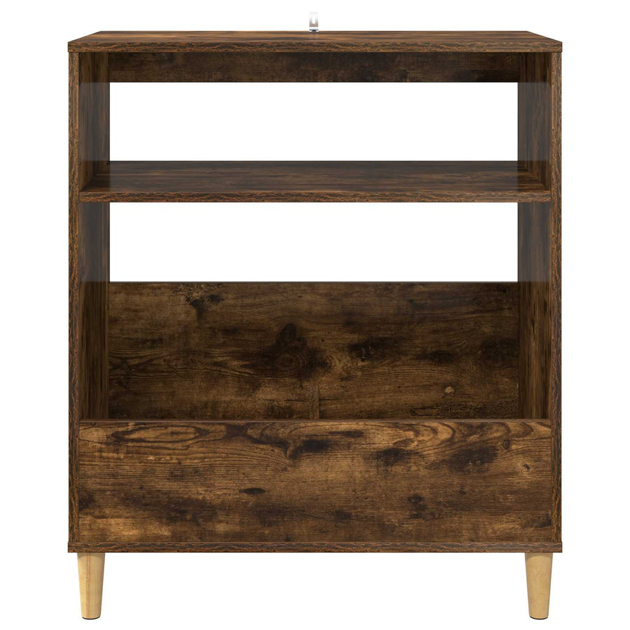 Platenspeler Steun Gerookt eiken 71 x 39,5 x 83 cm Bewerkt hout