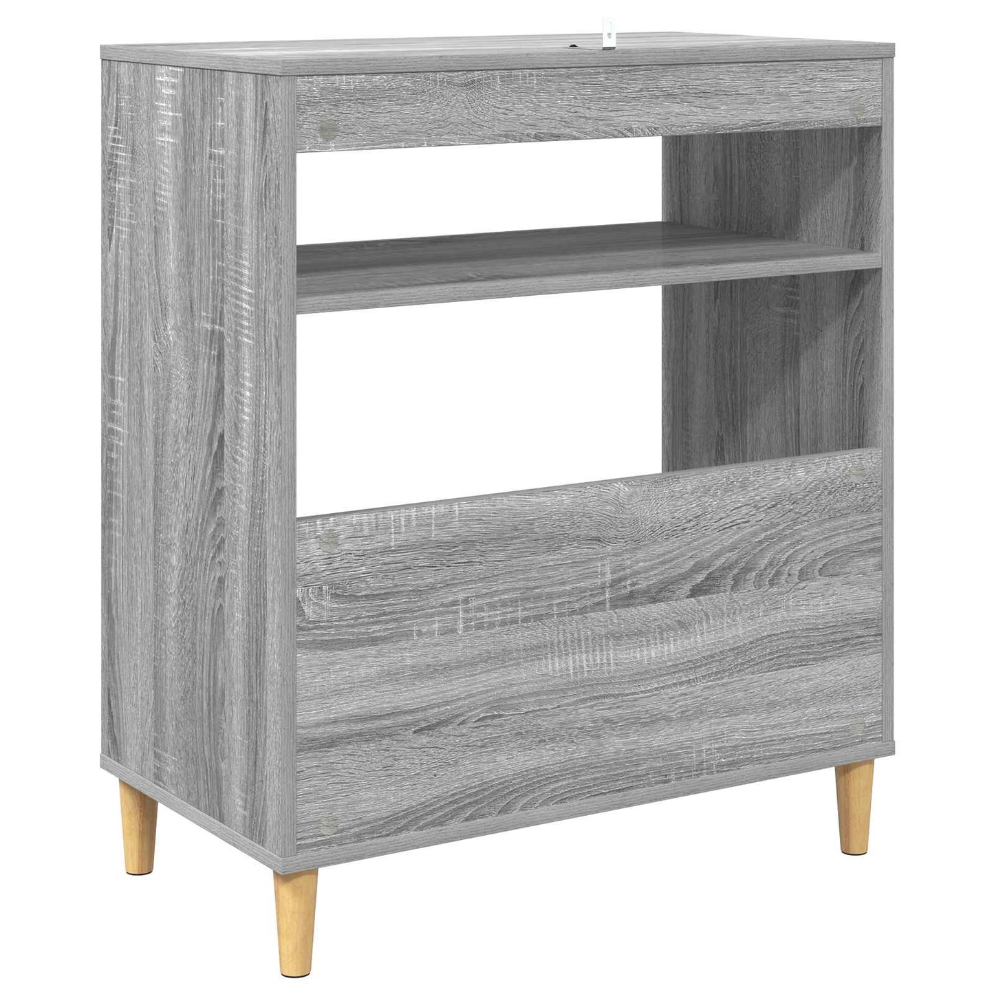 Platenspeler Steun Grijs Sonoma 71 x 39,5 x 83 cm Bewerkt hout