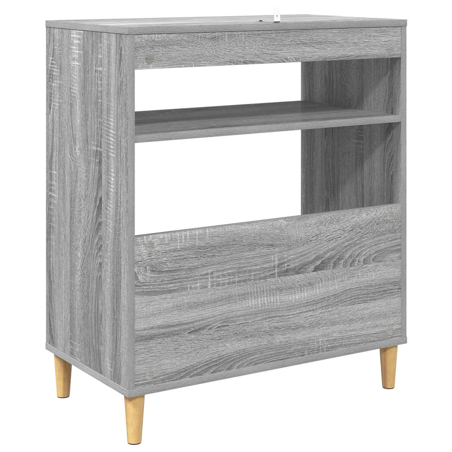 Platenspeler Steun Grijs Sonoma 71 x 39,5 x 83 cm Bewerkt hout