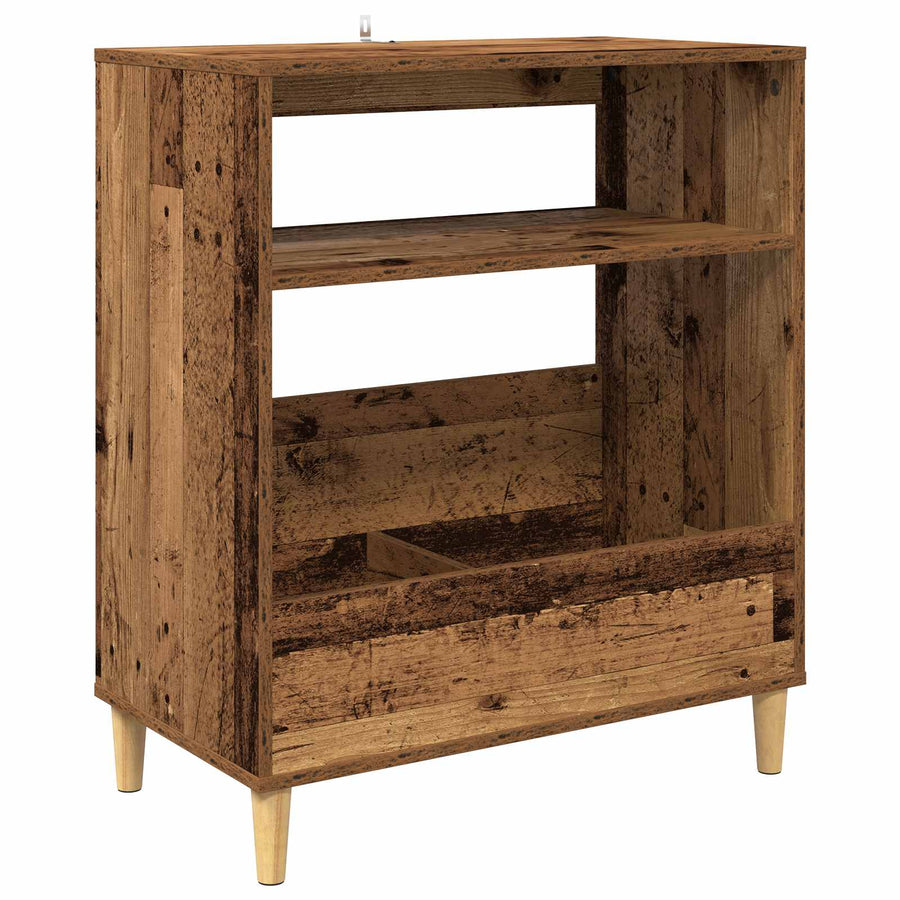 Platenspeler Steun Eikenhout 71 x 39,5 x 83 cm Bewerkt hout