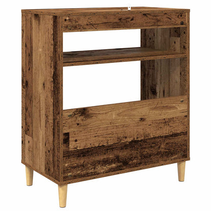 Platenspeler Steun Eikenhout 71 x 39,5 x 83 cm Bewerkt hout