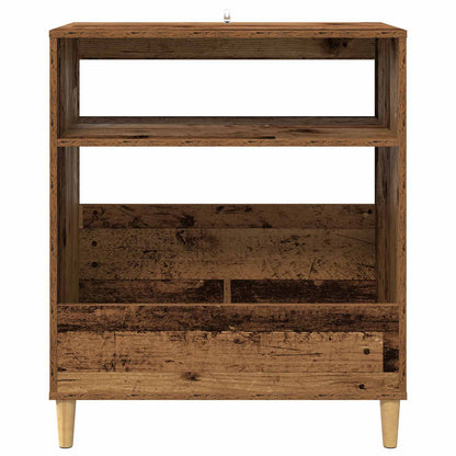 Platenspeler Steun Eikenhout 71 x 39,5 x 83 cm Bewerkt hout