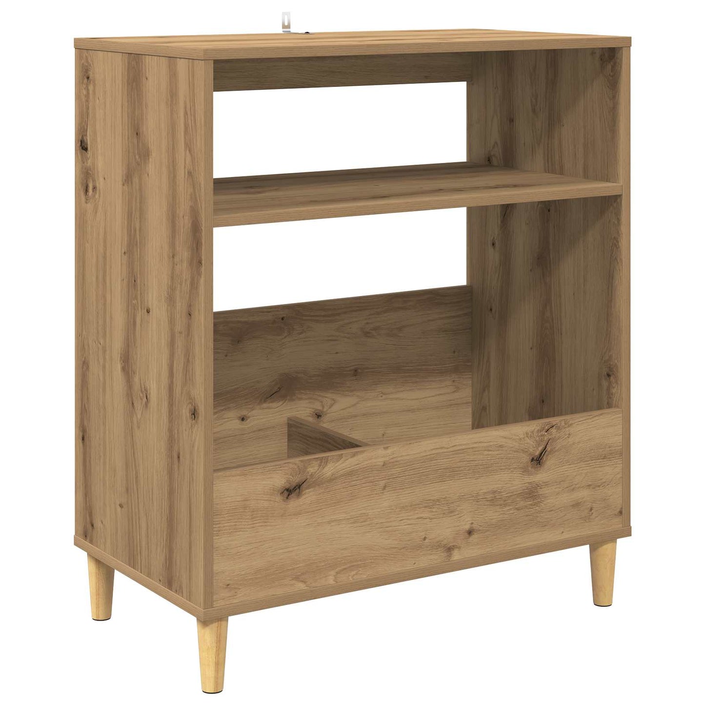 Platenspeler Steun Artisanaal eiken 71 x 39,5 x 83 cm