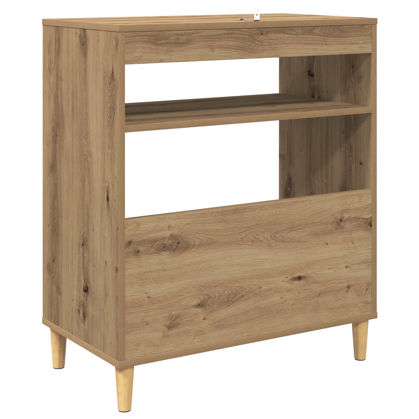 Platenspeler Steun Artisanaal eiken 71 x 39,5 x 83 cm