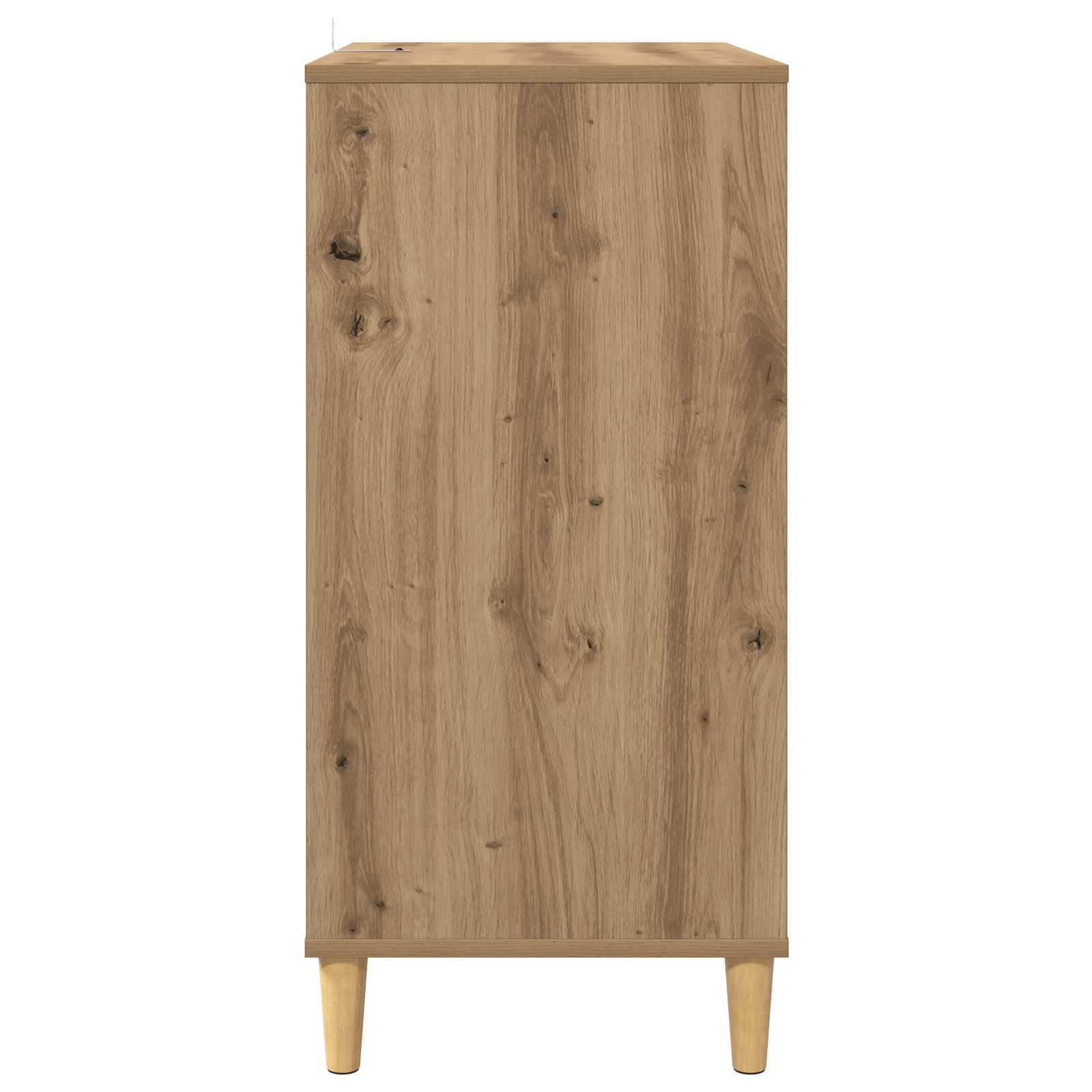 Platenspeler Steun Artisanaal eiken 71 x 39,5 x 83 cm