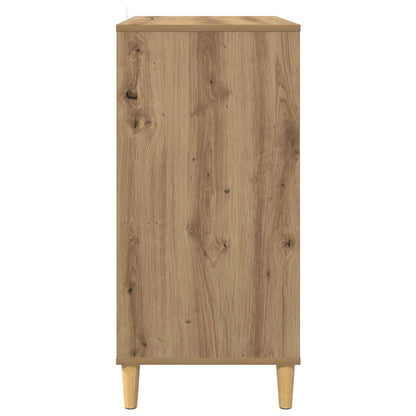 Platenspeler Steun Artisanaal eiken 71 x 39,5 x 83 cm