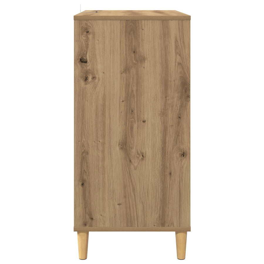 Platenspeler Steun Artisanaal eiken 71 x 39,5 x 83 cm