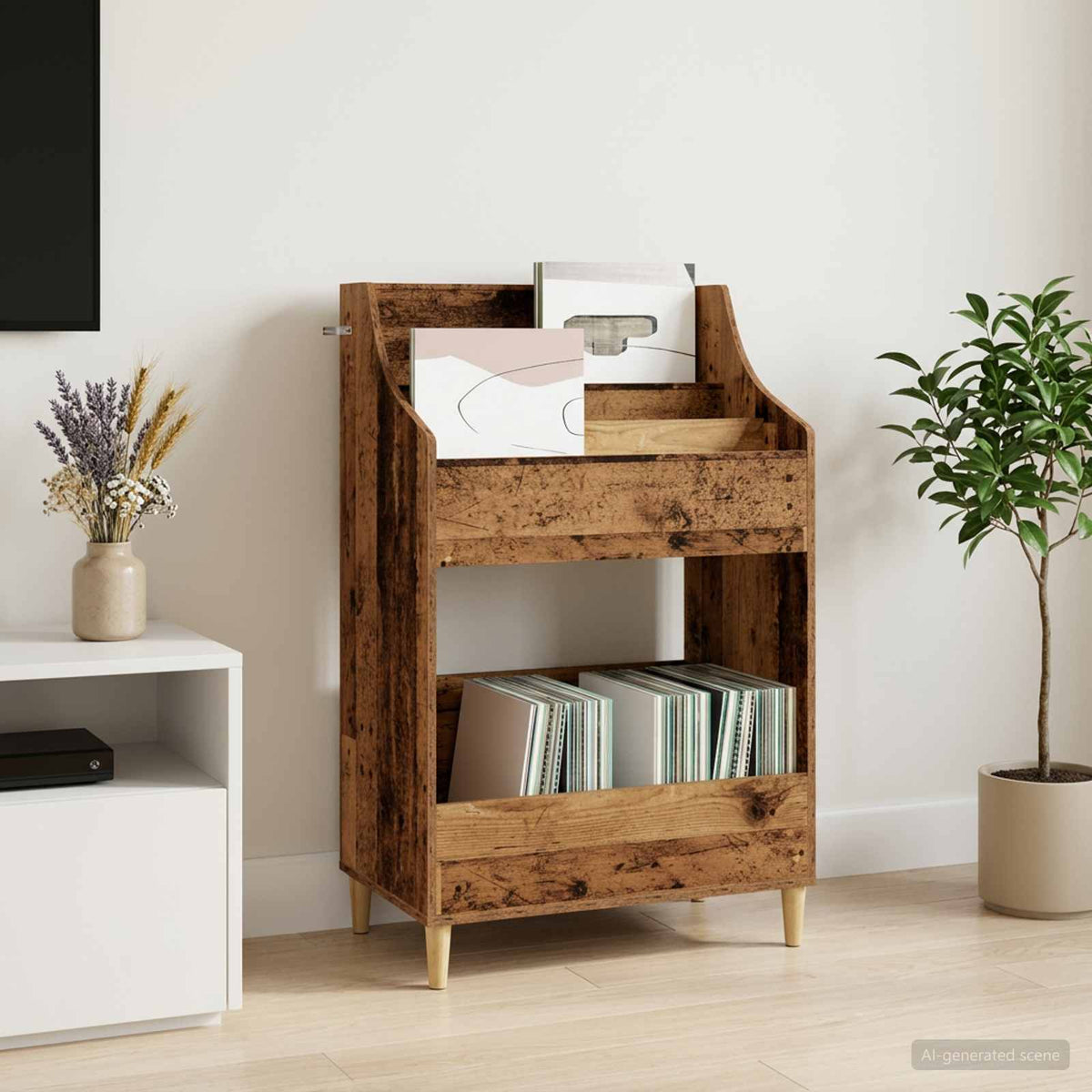 Mediaschappen Oud hout 70,5 x 46 x 112 cm Bewerkt hout