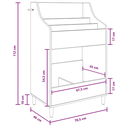 Mediaschappen Oud hout 70,5 x 46 x 112 cm Bewerkt hout