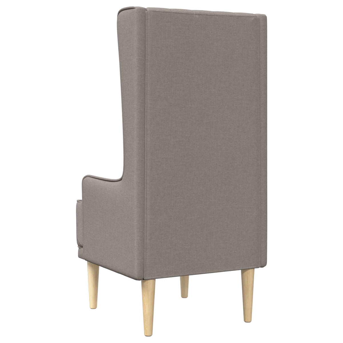 Gecapitonneerde stoel met hoge rugleuning Taupe Stof