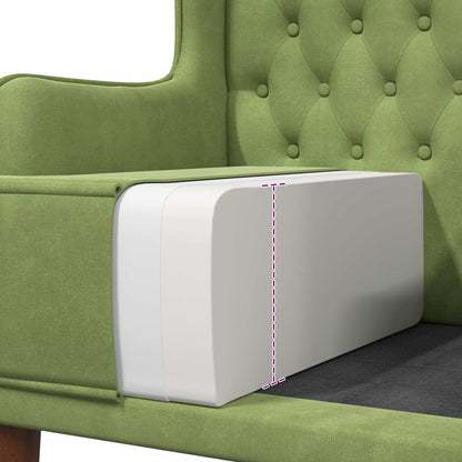 Stoel met hoge rugleuning Lichtgroen fluweel