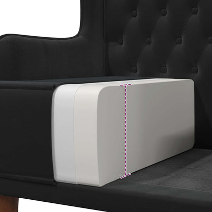 Stoel met hoge rugleuning Zwart fluweel