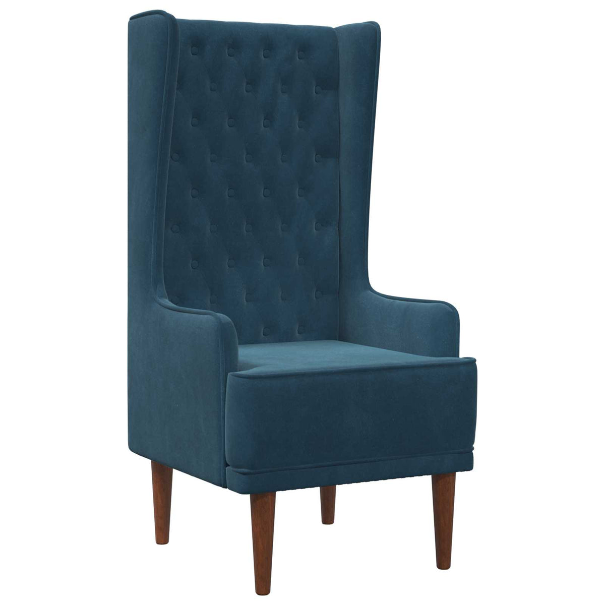 Stoel met hoge rugleuning Blauw fluweel
