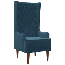 Stoel met hoge rugleuning Blauw fluweel