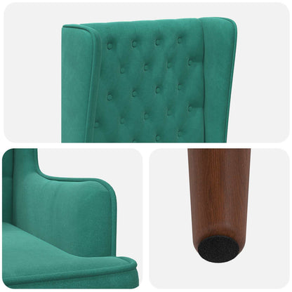 Stoel met hoge rugleuning Turquoise fluweel