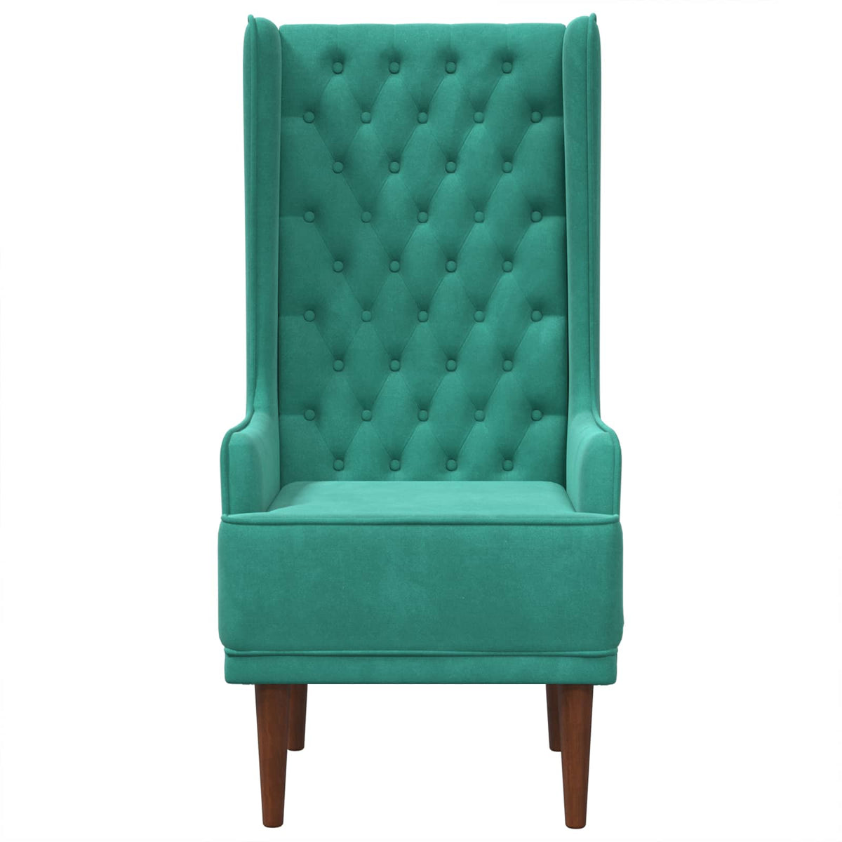 Stoel met hoge rugleuning Turquoise fluweel