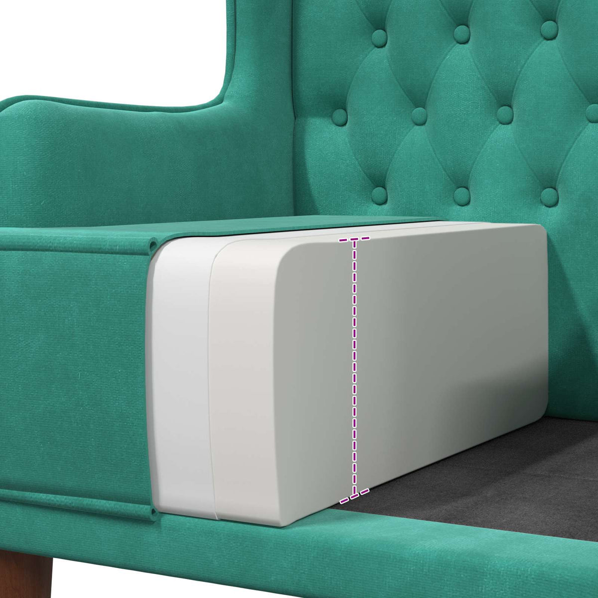 Stoel met hoge rugleuning Turquoise fluweel