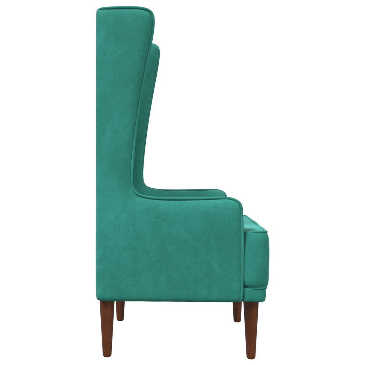 Stoel met hoge rugleuning Turquoise fluweel