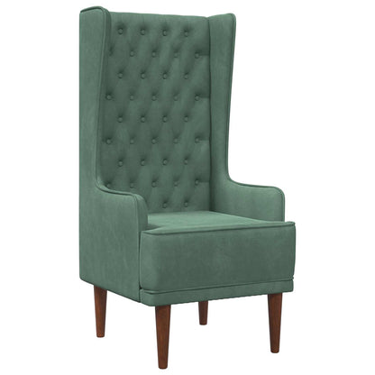 Stoel met hoge rugleuning Zeegroen fluweel