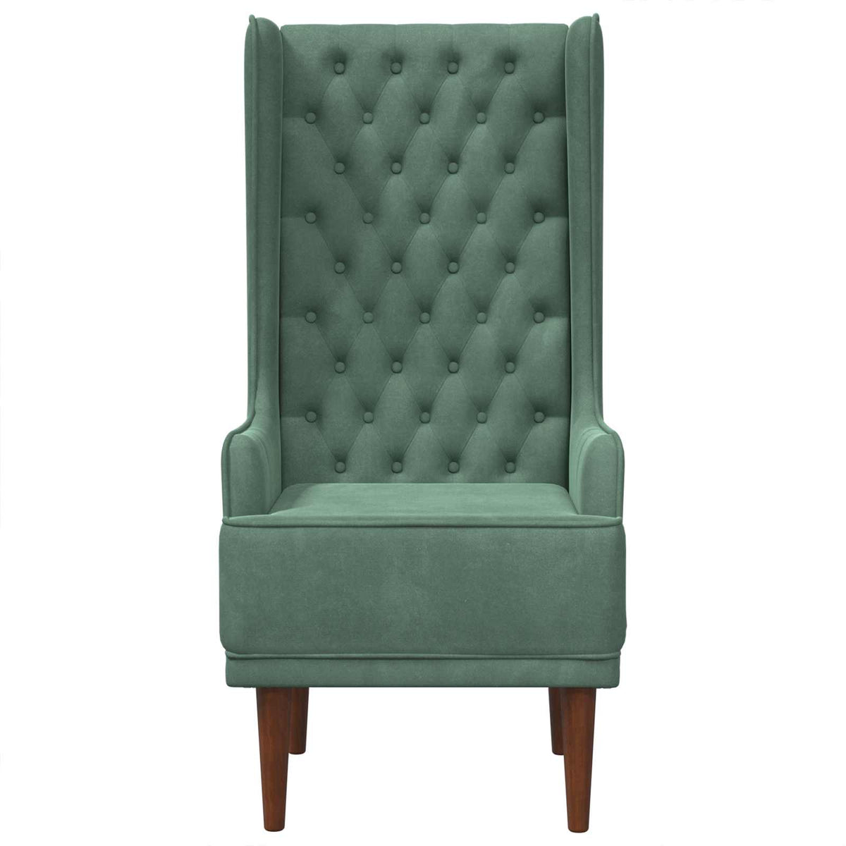 Stoel met hoge rugleuning Zeegroen fluweel