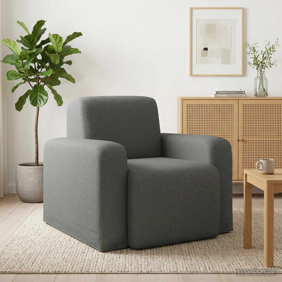 Fauteuil Donkergrijs Stof