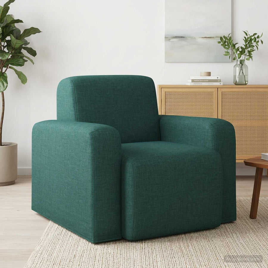Fauteuil Donkergroen Stof